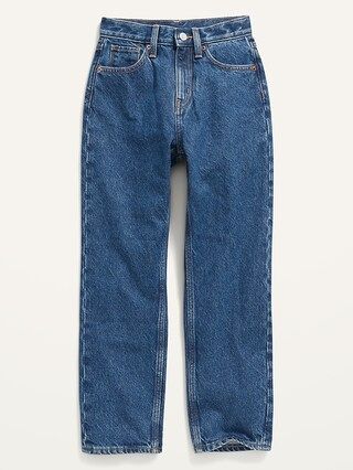 High-Waisted Slouchy Straight Medium-Wash Jeans for Girls | Old Navy (CA)
