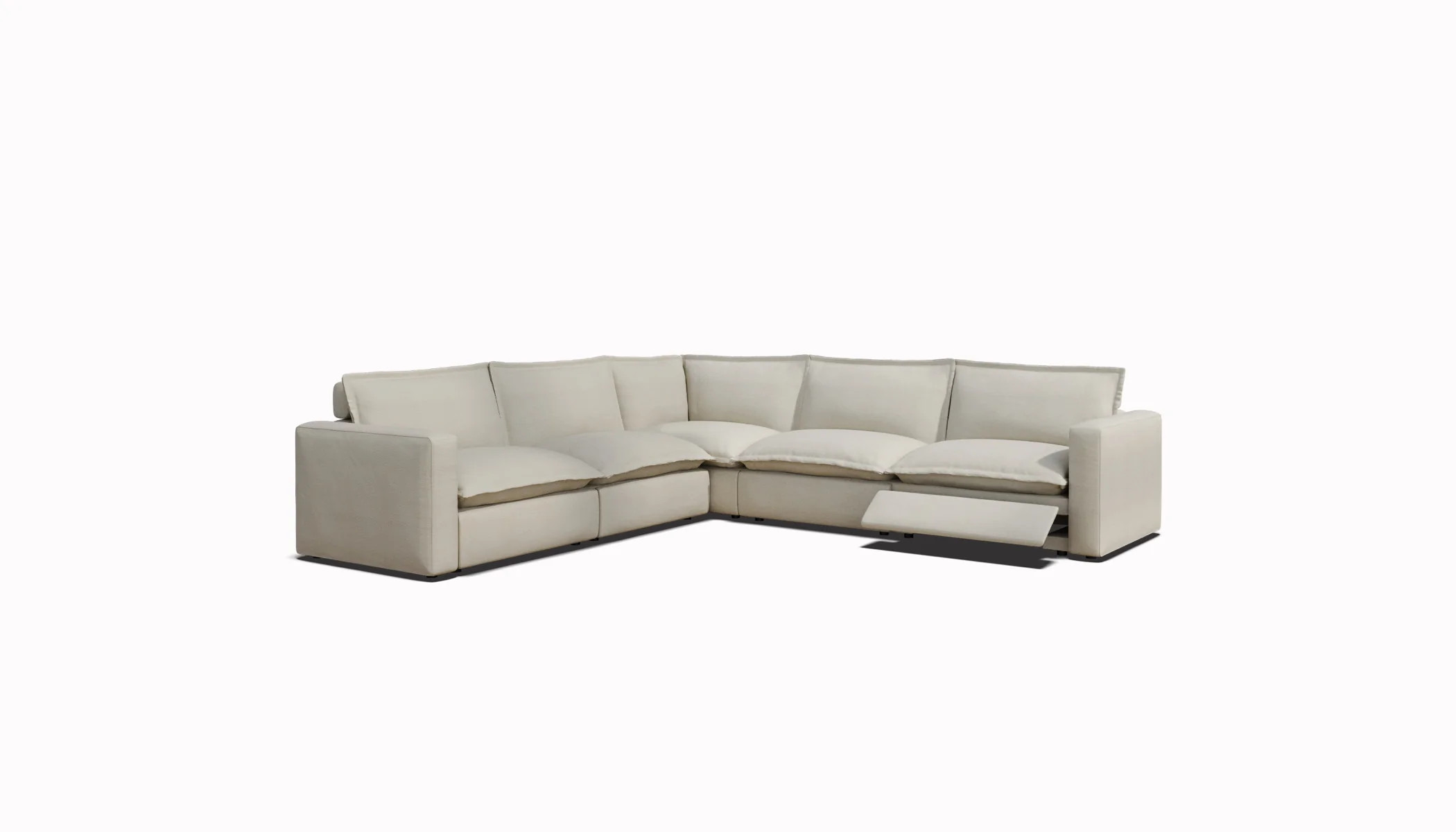 Luxe 5 Seat L-Shaped Corner Reclining Couch Left Side | Homebody | Homebody