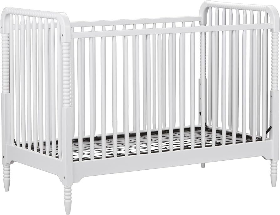 Little Seeds Rowan Valley Linden Wooden Baby Crib with Spindle Work in White | Amazon (US)