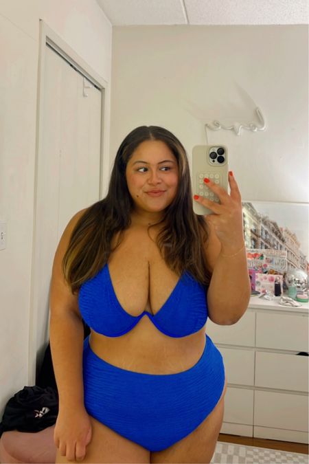 swimsuit season is upon us! I am obsessed with this blue suit from ASOS!!! wearing size 18 on both top and bottom 🪼🐬🦋

#LTKplussize #LTKmidsize #LTKFestival