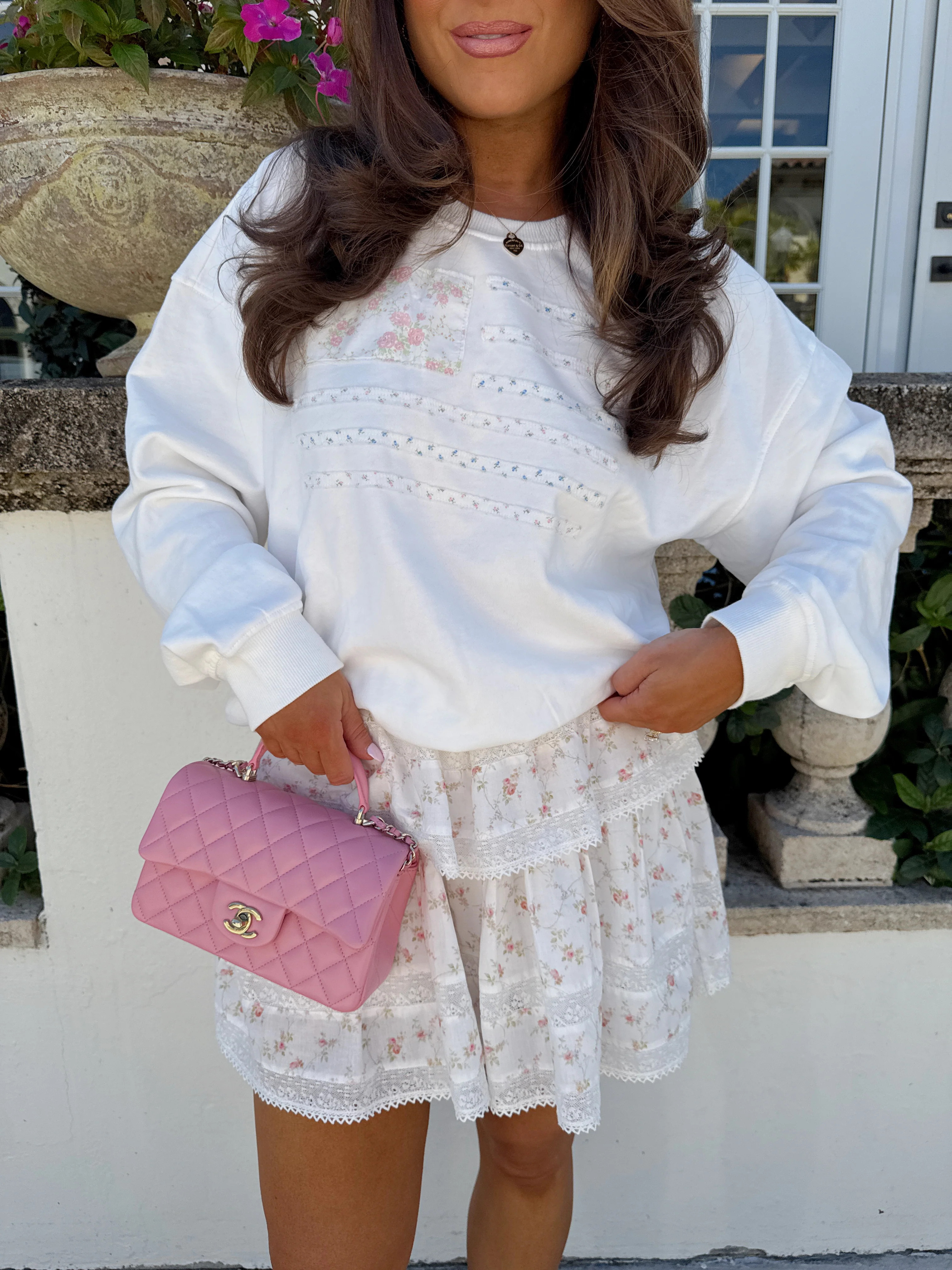 Shabby Chic flag Crewneck (June Pre-Order) | Shop Your Darling Style