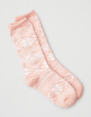 AEO Snowflake Fairisle Crew Sock | American Eagle Outfitters (US & CA)