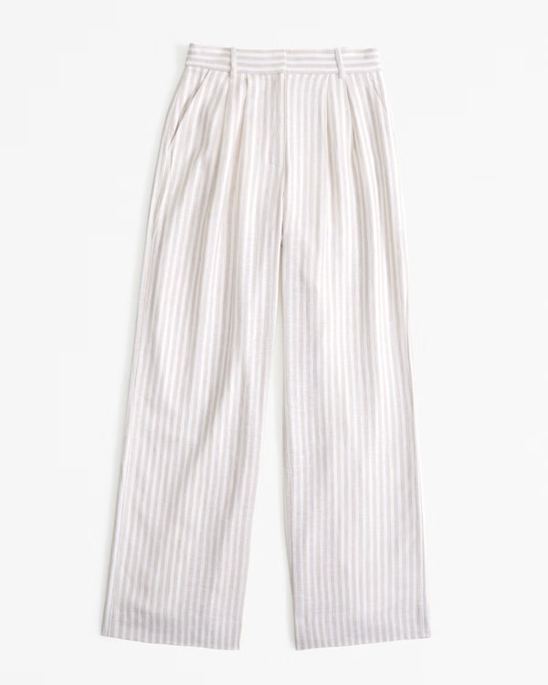 A&F Sloane Tailored Linen-Blend Pant | Abercrombie & Fitch (US)