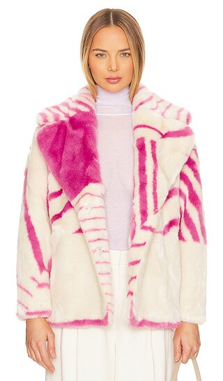 Rita Coat in Pink Stripe | Revolve Clothing (Global)