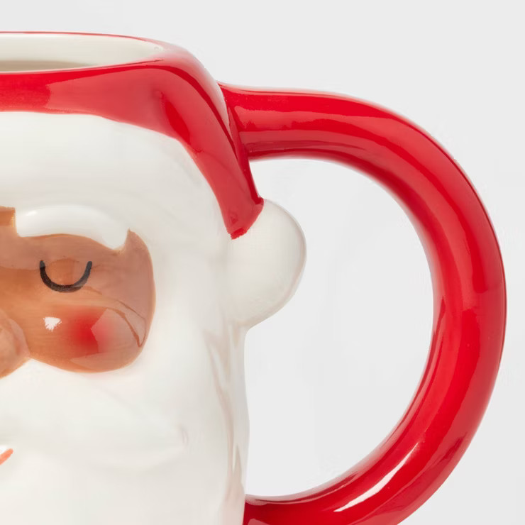 16oz Earthenware Figural Christmas Santa Mug - Wondershop™ | Target