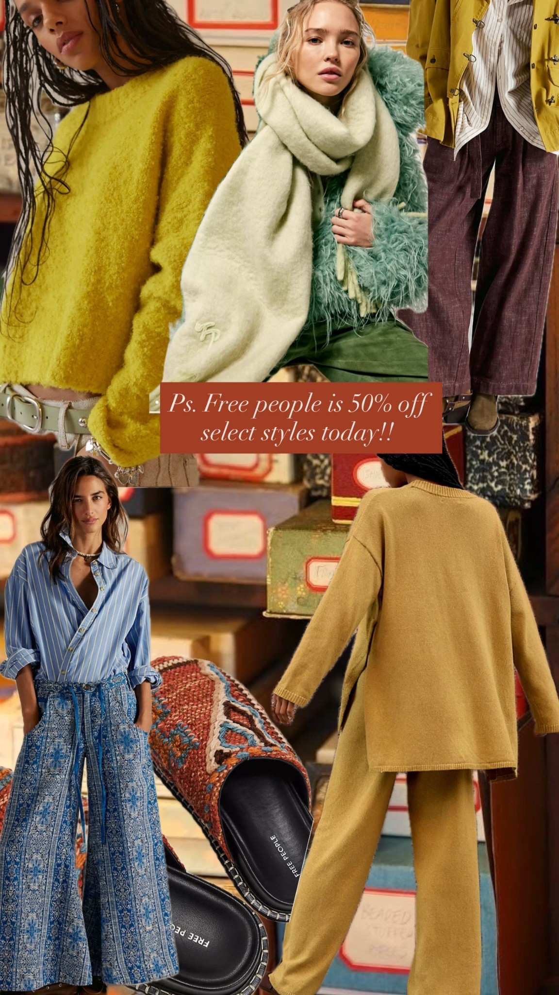 Free people 50% off today!! 

#LTKHoliday #LTKCyberWeek #LTKGiftGuide