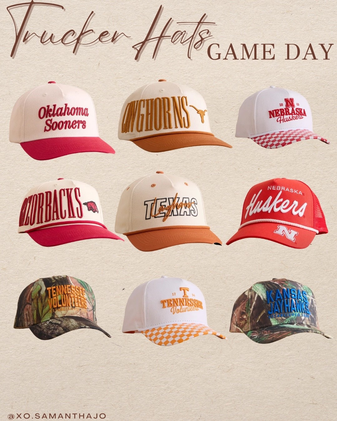 Game day trucker hats game day outfits longhorns buckle Sooners buskers Jayhawks volunteers college football ball 

#LTKFamily #LTKFindsUnder100 #LTKSeasonal
