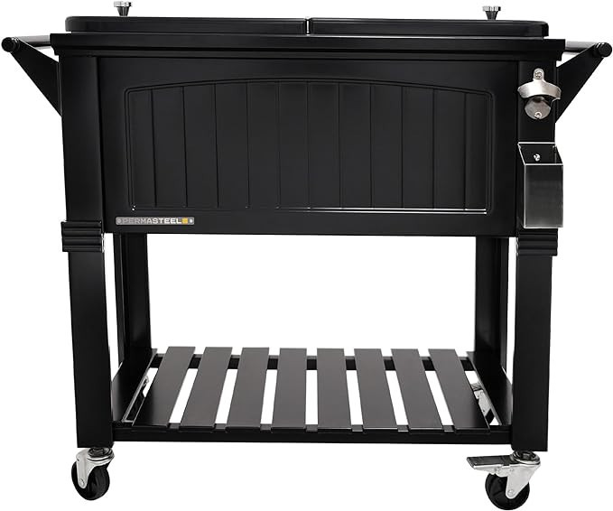 Permasteel 80-Qt Antique Patio Cooler for Outside | Outdoor Beverage Cooler Bar Cart, Rolling Coo... | Amazon (US)