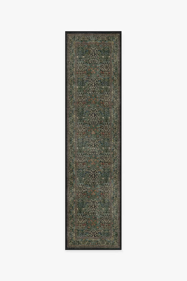 Morris & Co. Blackthorn Forest Green Rug | Ruggable