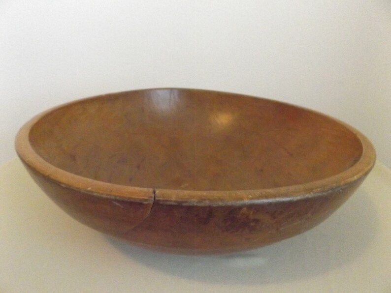 Vintage Primitive Very Large Wood Bowl / Wooden Dough Bowl | Etsy (US)