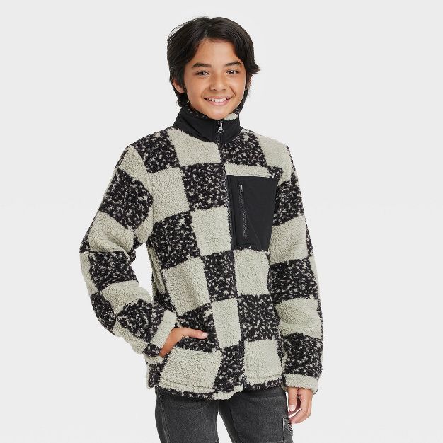 Boys' Zip-Up Faux Shearling Jacket - art class™ | Target