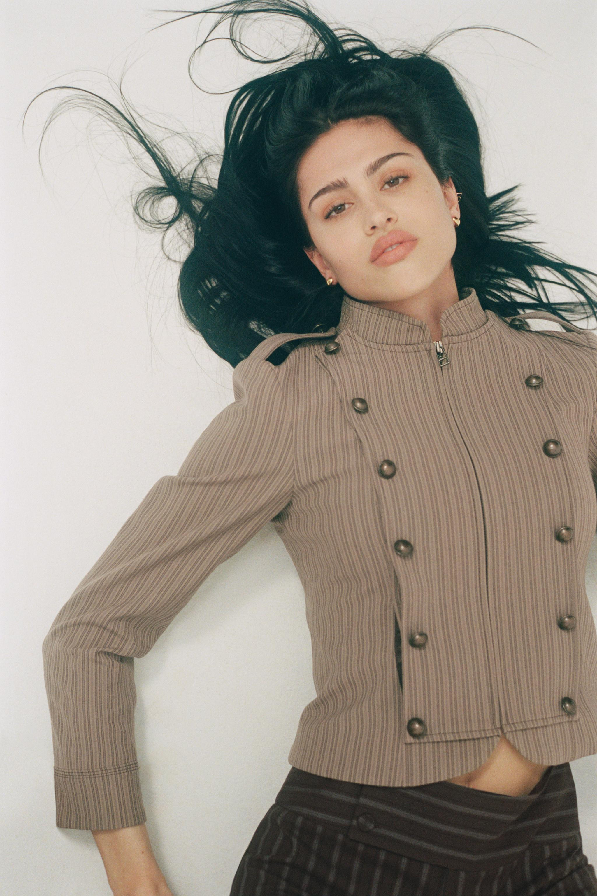 METALLIC THREAD TEXTURED BLAZER | Zara US