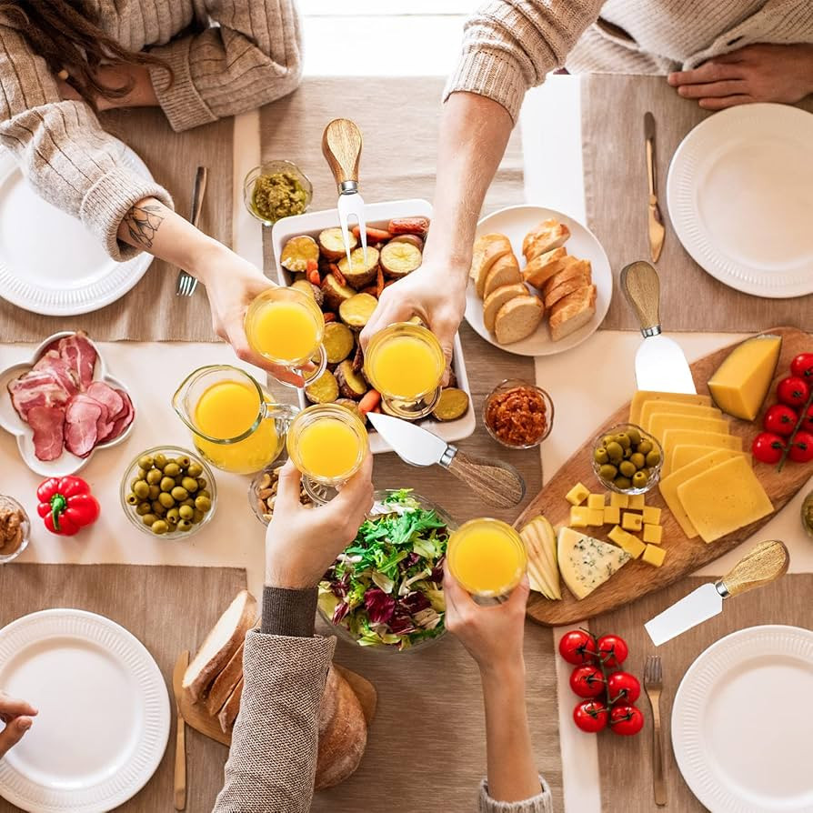 4Pcs Cheese Knife Set - Stainless Steel Cheese Knives with Acacia Wood Handle - Charcuterie Knife... | Amazon (US)