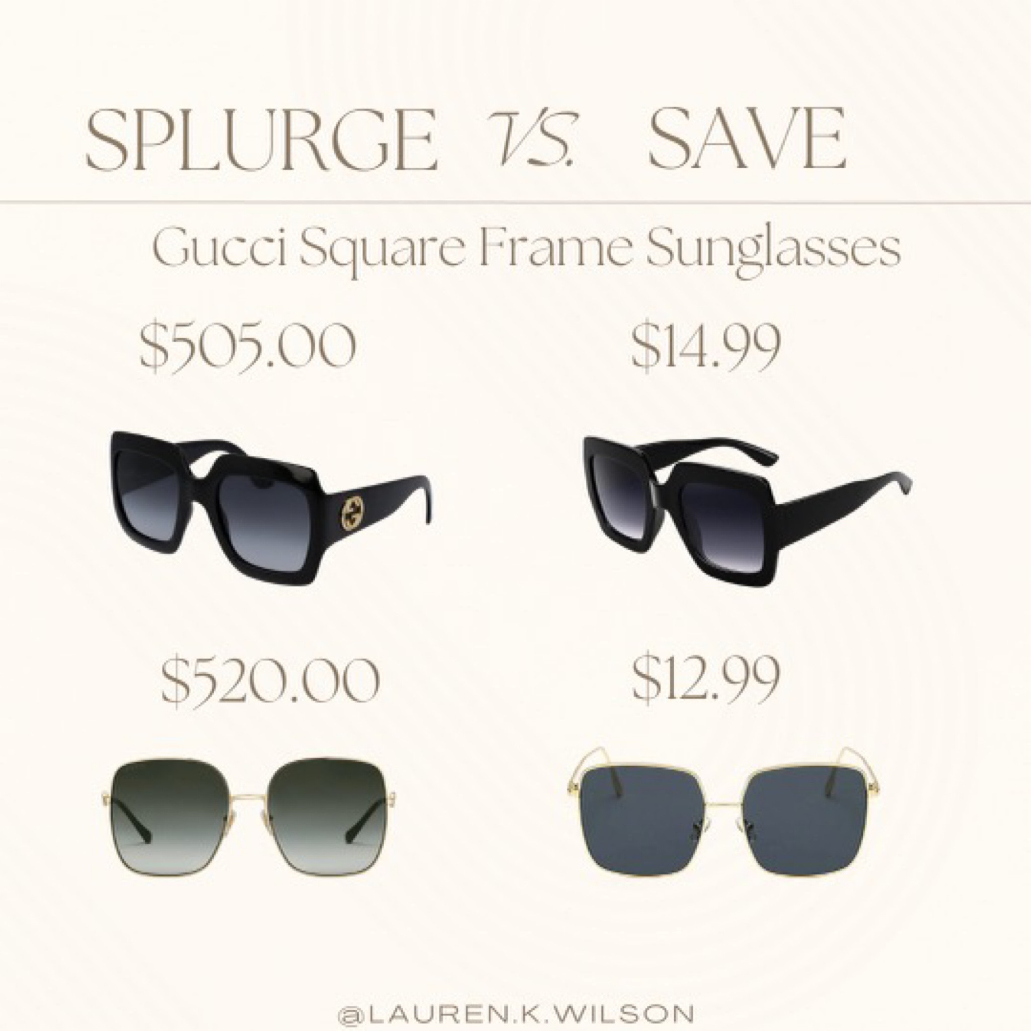Gucci sunglasses. Gucci dupes. Splurge vs. save. Gucci looks for less. Gucci finds. Gucci look alike. Dupe sunglasses. 

#LTKstyletip #LTKunder50 #LTKFind