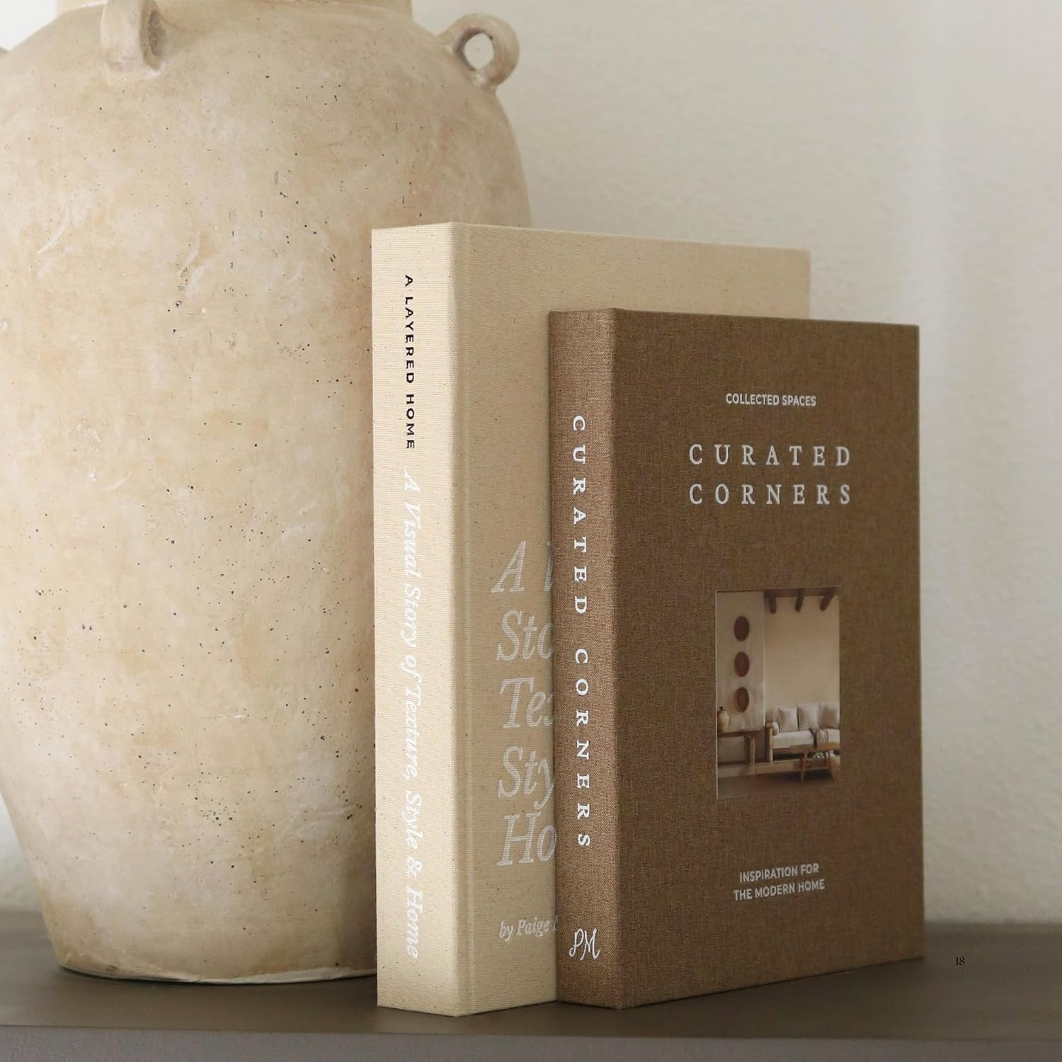 Decorative Books for Home Decor - 2 Linen Fake Books for Decorating Bookshelf, Coffee Table, Shelves - Faux Book Box for Hidden Storage and Decoration - Modern Neutral Design Fits Any Home Aesthetic | Amazon (US)
