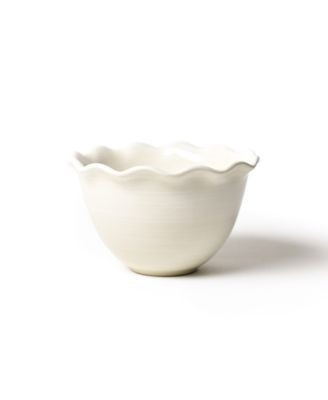 Coton Colors Signature White Ruffle Bowl - White | Macy's