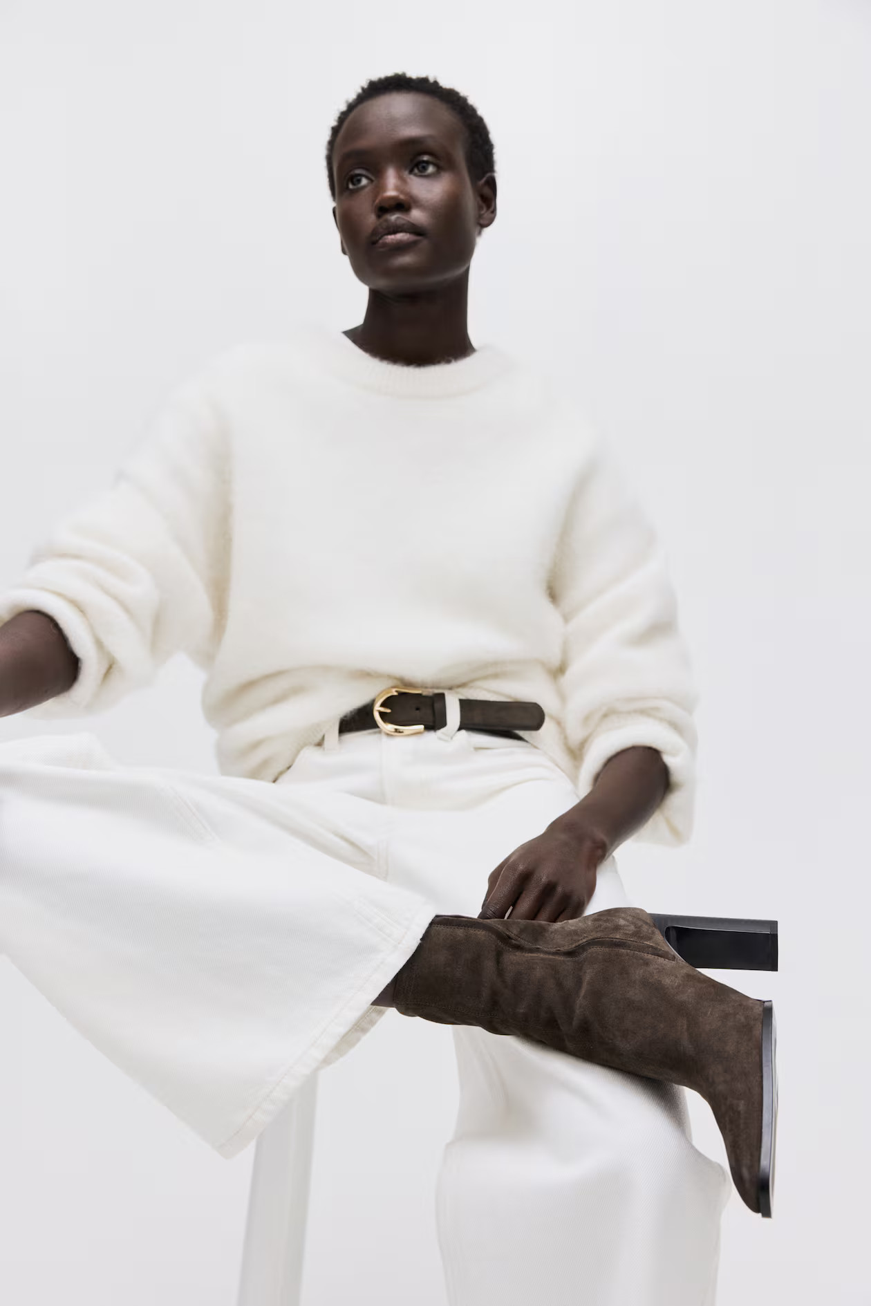 Heeled suede sock boots | H&M (UK, MY, IN, SG, PH, TW, HK)