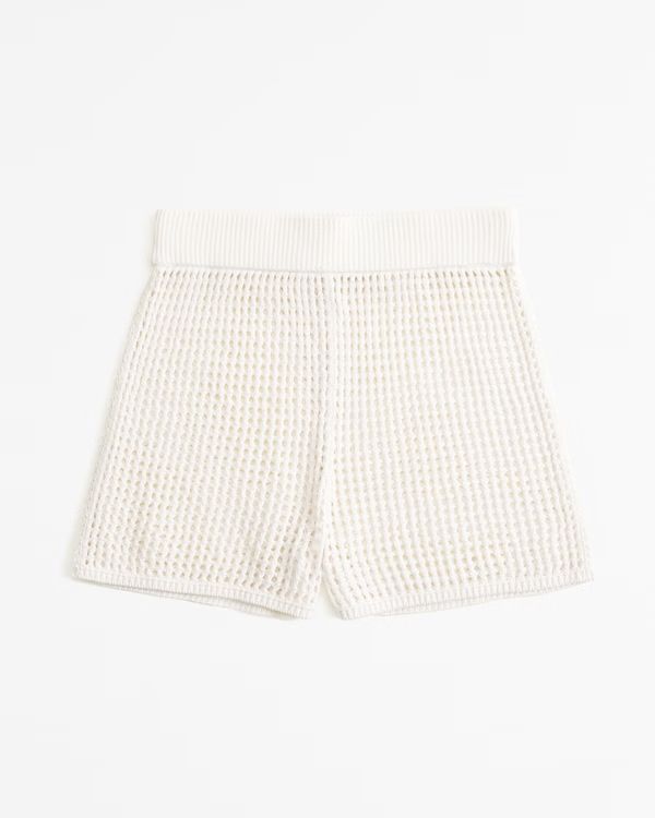 Crochet-Style Coverup Short | Abercrombie & Fitch (US)