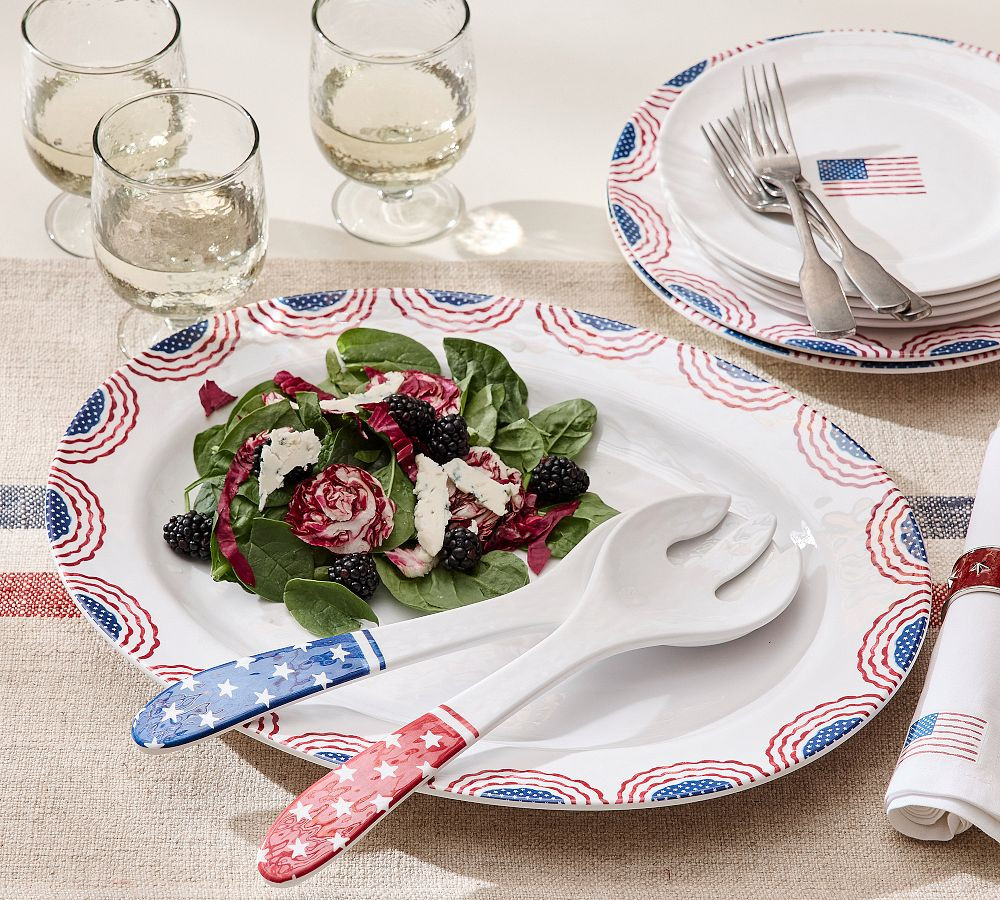 Cabana Americana Outdoor Melamine Oval Platter | Pottery Barn (US)