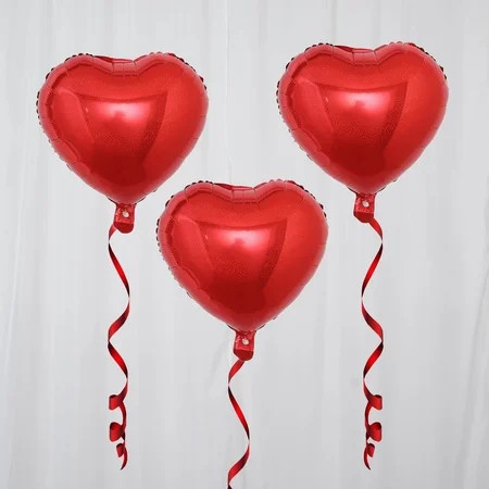 Efavormart 2 Pack 15 Red Aluminum Foil Heart Mylar Balloons Wholesale Mylar Balloons | Walmart (US)