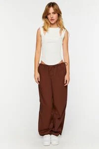 Low-Rise Drawstring Parachute Pants | Forever 21 (US)