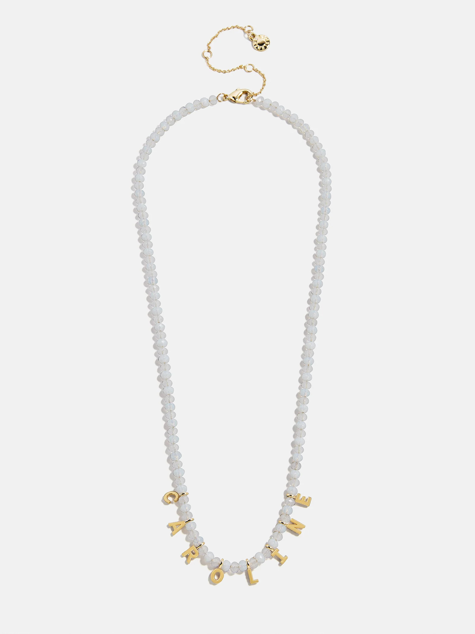 Mini Semi-Precious Custom Necklace - White Opal | BaubleBar