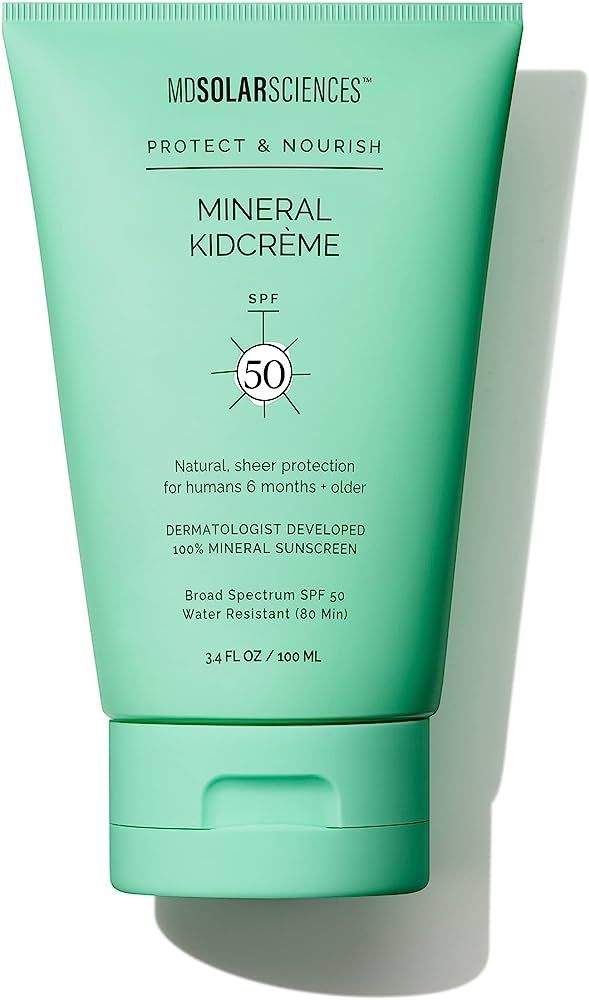 MDSolarSciences Mineral KidCreme SPF 50 – Gentle Water-Resistant Sunscreen for Kids - Hypoaller... | Amazon (US)