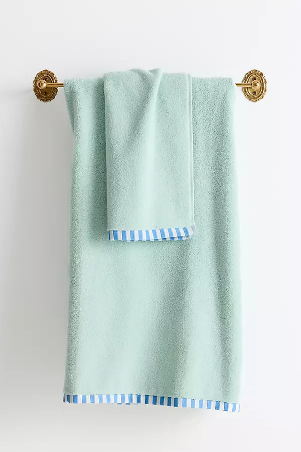 The Sloane Stripe Trim Soft Cotton Towel Collection | Anthropologie (US)