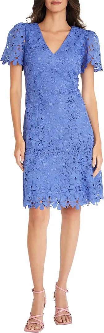 Maggy London Puff Sleeve Lace Dress | Nordstrom | Nordstrom