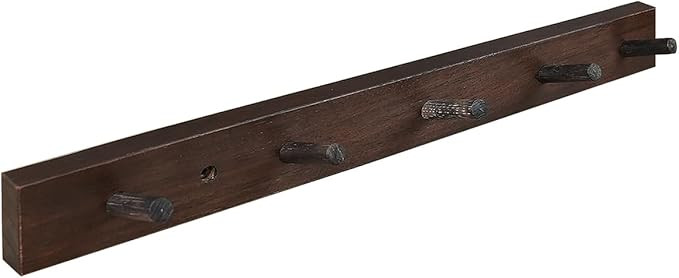 CONSDAN Coat Rack Wall Mount, USA Grown Hickory Coat Hooks with 5 Hooks, Wooden Coat Hanger Wall ... | Amazon (US)