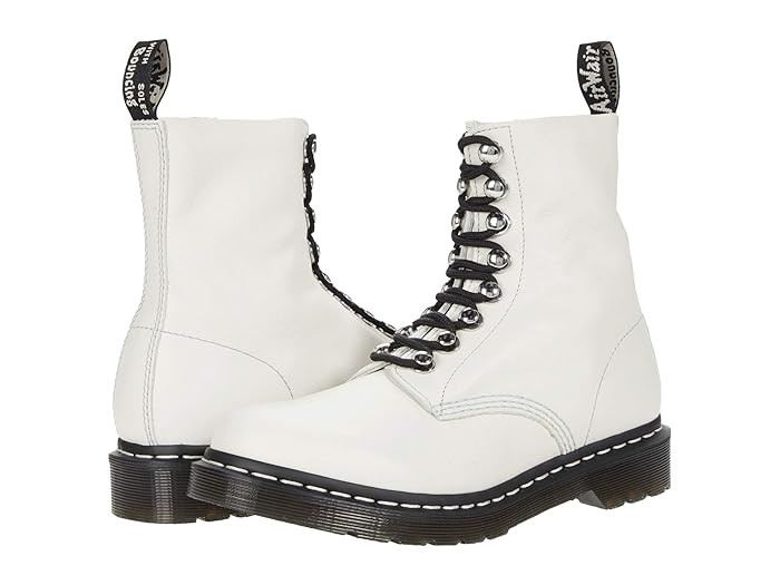 Dr. Martens 1460 Pascal Hardware (Bone Virginia) Women's Lace-up Boots | Zappos