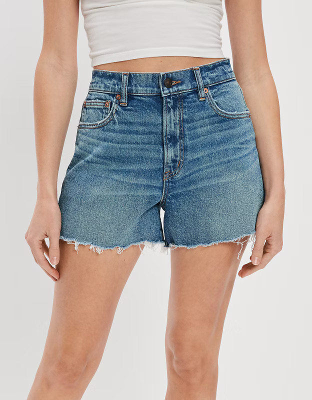 AE Stretch Denim Highest Waist '90s Boyfriend Short | American Eagle Outfitters (US & CA)