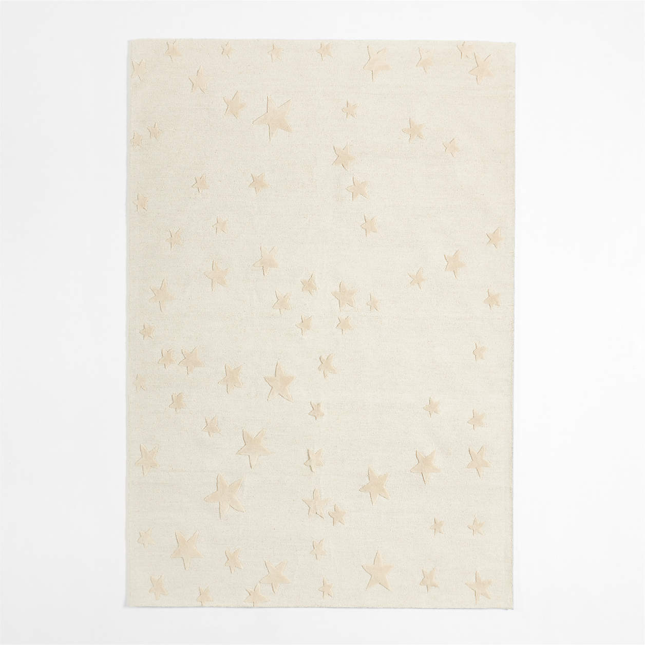 Modern Star Wool Pampas Ivory Kids Area Rug 5'x8' + Reviews | Crate & Kids | Crate & Barrel