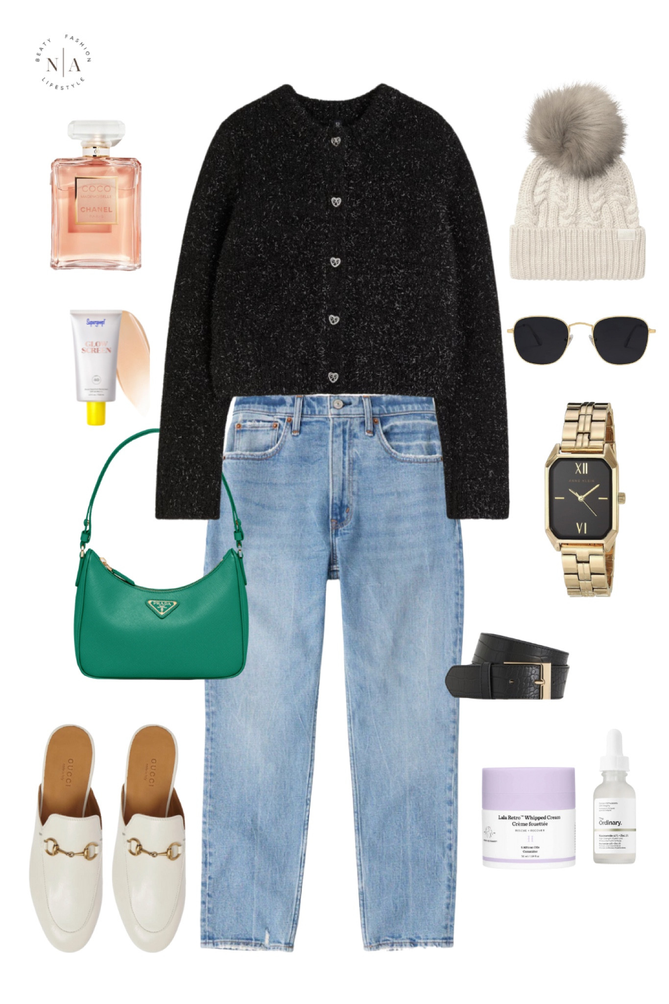 Casual outfit but make it ✨classy✨

Jeans, beanie hat, skincare, shoes, Prada bag, sparkly sweater, sweater, sweater weather, causal outfit, fall outfit, ootd, fall ootd

#LTKfindsunder100 #LTKstyletip