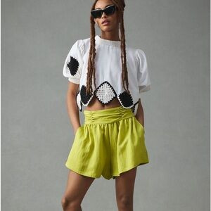 Anthropologie chartreuse shorts | Poshmark