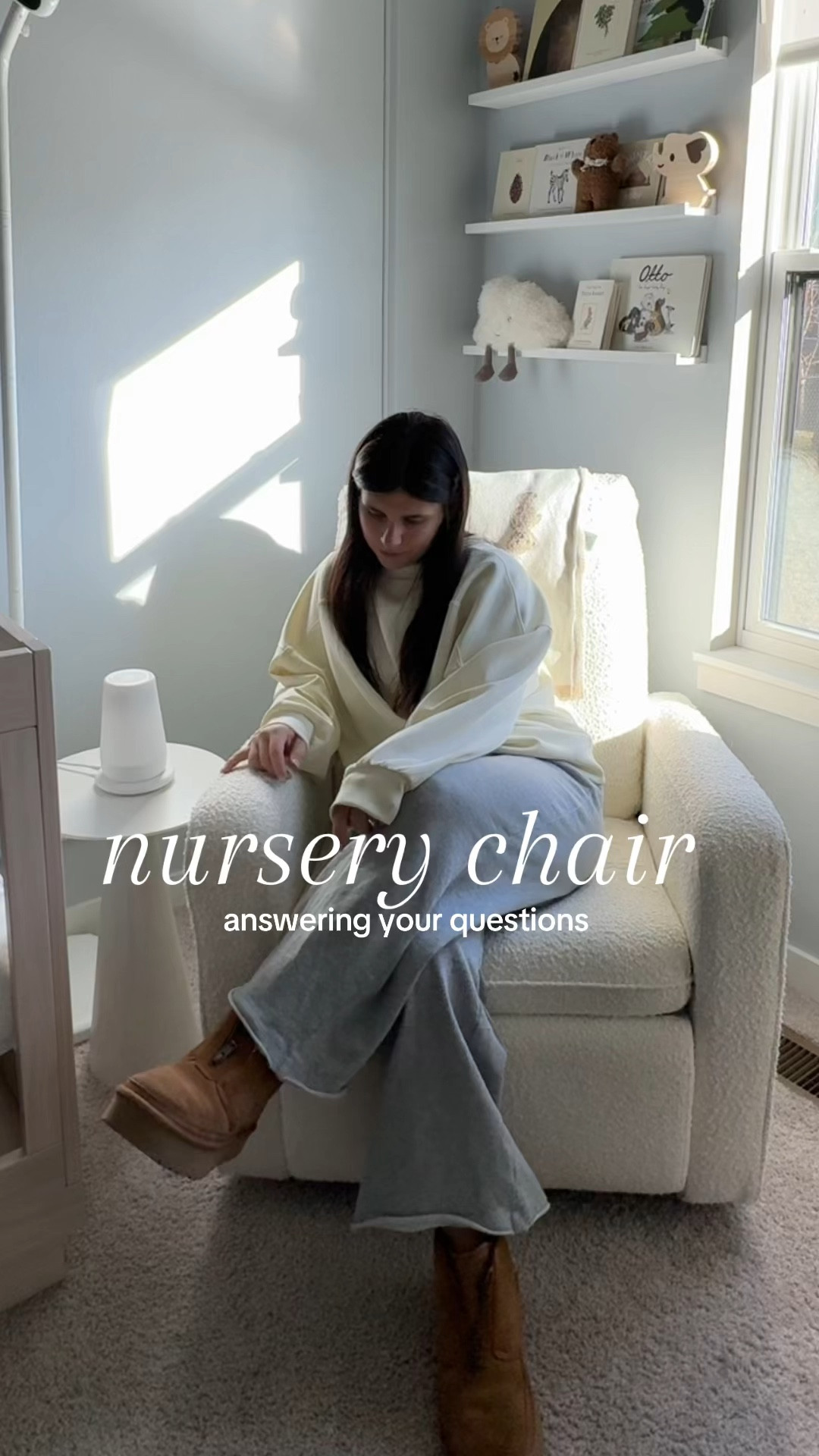 Nursery chair of my dreams 🫶🏻☁️

#LTKBaby #LTKHome #LTKBump