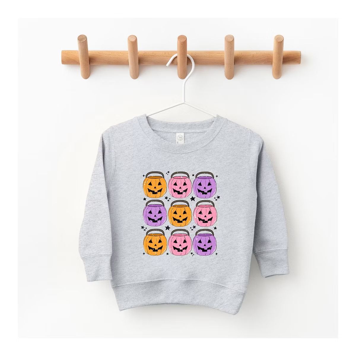 The Juniper Shop Halloween Candy Bucket Chart Toddler Graphic Sweatshirt - 2T - Heather Grey | Target