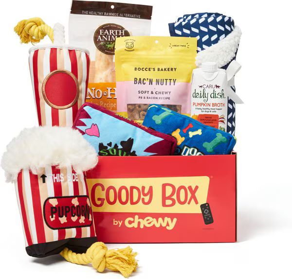 GOODY BOX Movie Night Dog Toys & Treats, Medium/Large - Chewy.com | Chewy.com