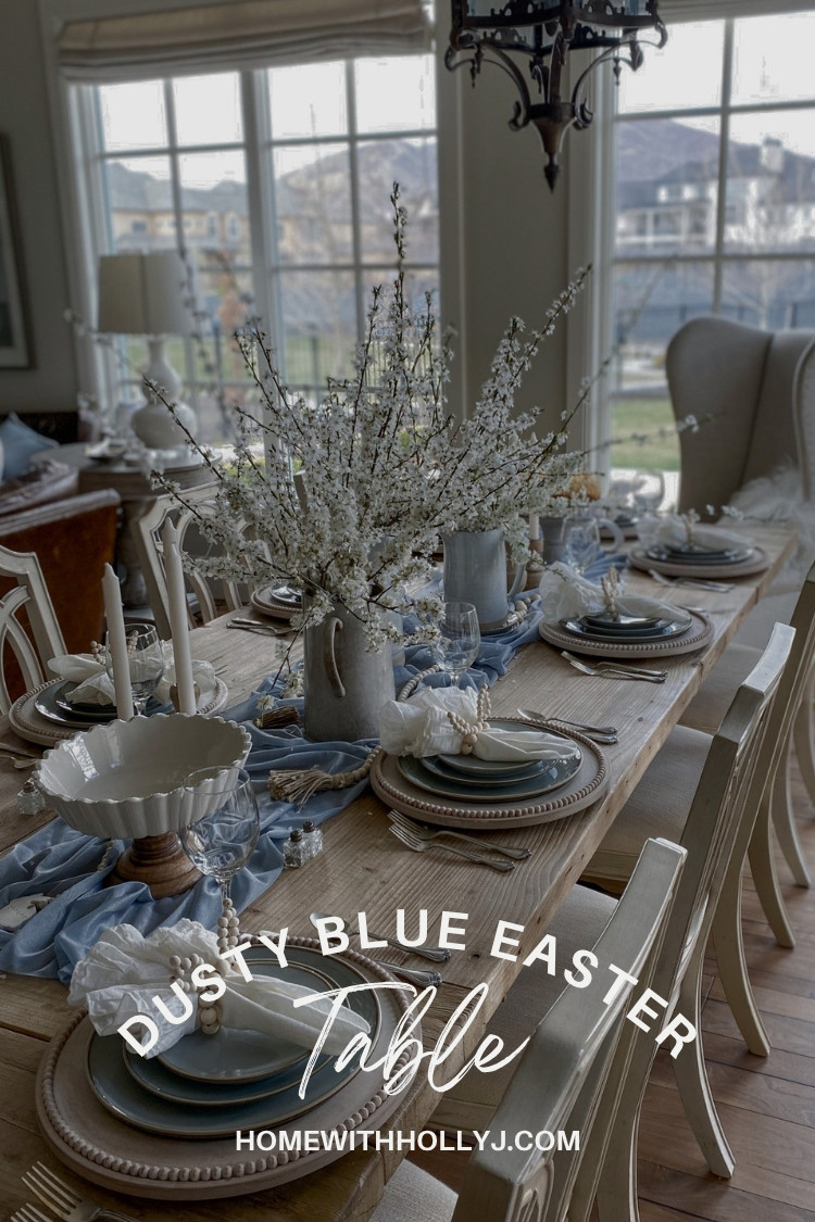 Soft dusty blue + Easter charm 🐣✨ Save this timeless tablescape for spring hosting and shop the full look to recreate it effortlessly!
#easterdecor #springtablescape #blueandwhite #ltkhome #eastertable #hostingideas #diningdecor #homewithhollyj #shophollyjhome 

 #LTKfoodie #LTKSeasonal #LTKHome