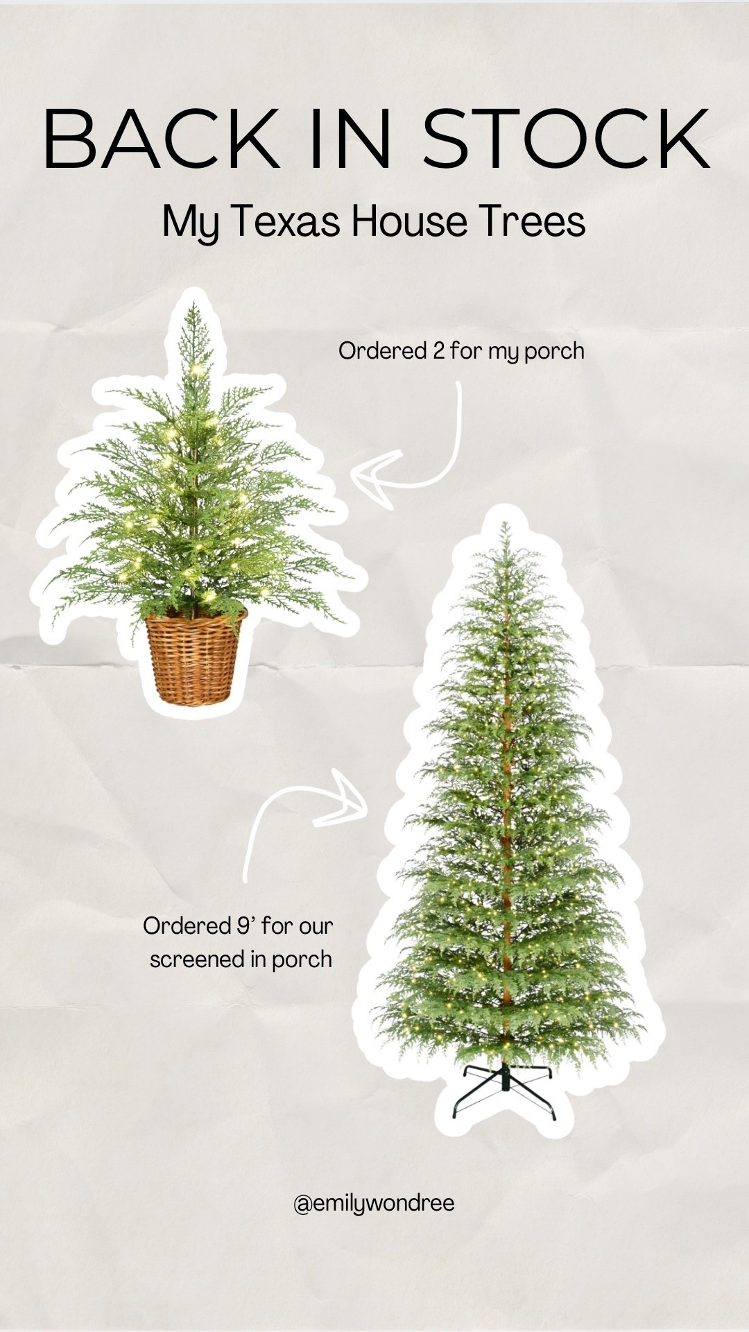 I wanted the little trees so bad last year but they were always sold out! So excited I finally got them. I also ordered the 9 foot tree for our new screened in porch 🌲

#LTKSaleAlert #LTKSeasonal #LTKHome