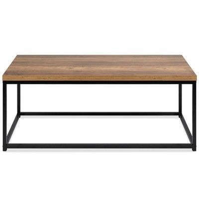 Best Choice Products 44in Modern Industrial Style Rectangular Wood Grain Top Coffee Table w/ Meta... | Target