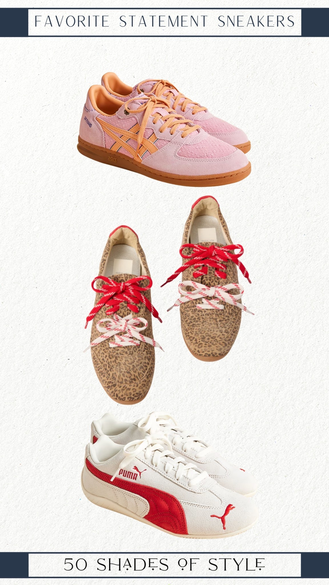 pink sneakers, leopard sneakers, white and red sneakers, casual outfit 

#LTKootd #LTKOver40 #LTKSeasonal