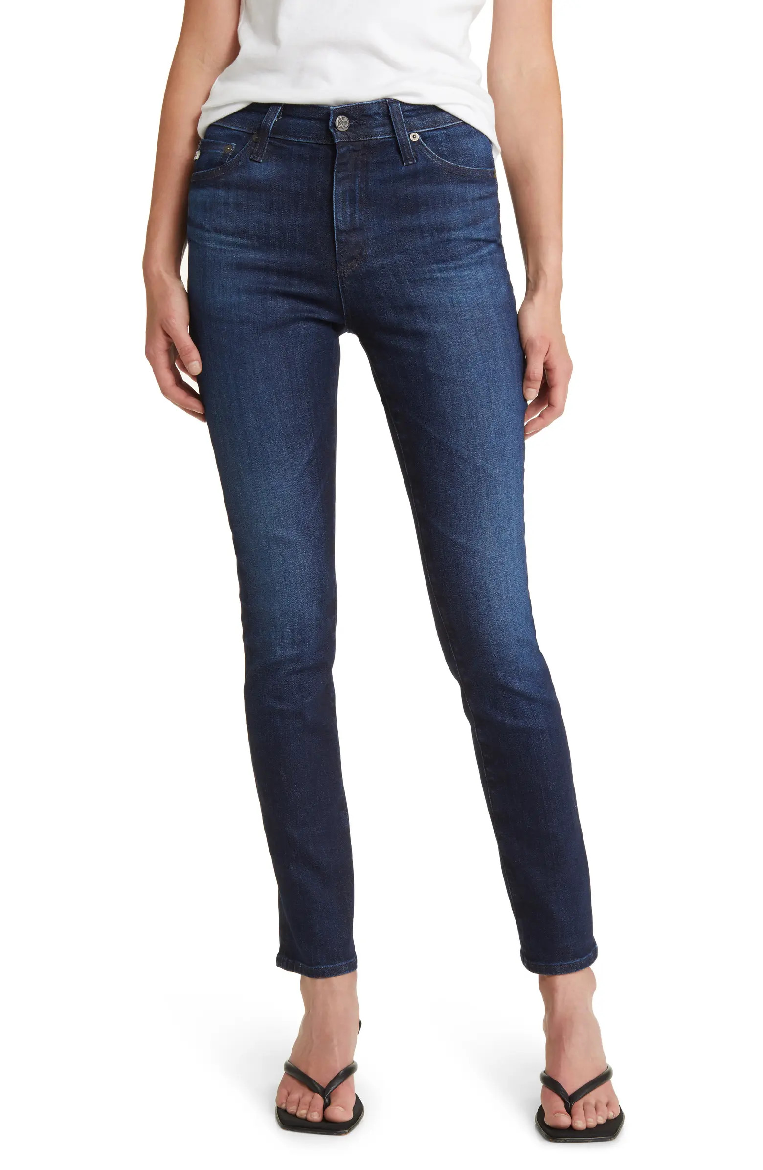 Mari High Waist Ankle Slim Straight Leg Jeans | Nordstrom