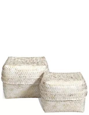 Hand Woven Set of 2 Bamboo Boxes | Marks & Spencer (UK)