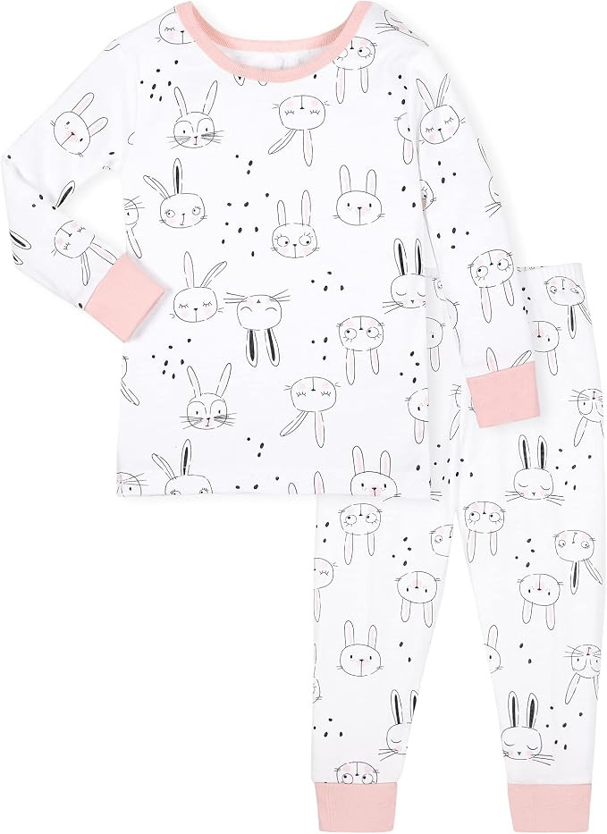 Lamaze Organic Baby Baby Girls' Pure Organic Cotton Long Sleeve Tight Fit Pjs, 2 Piece | Amazon (US)