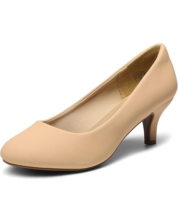 DREAM PAIRS Women's Dress Comfortable Low Heel Pump Shoes | Amazon (US)