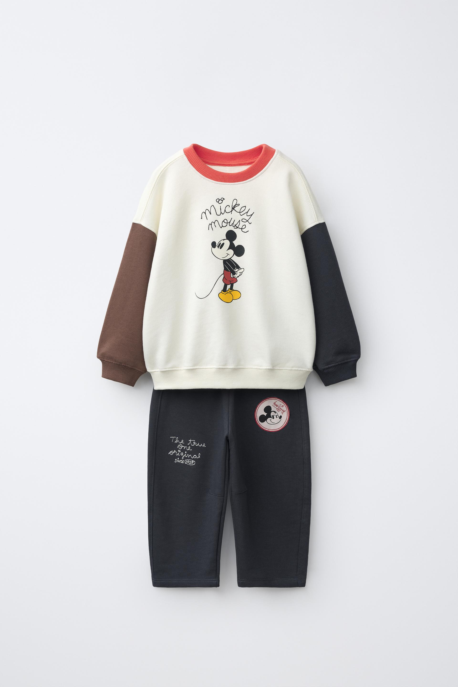 Zara - Mickey Mouse © Disney Sweatshirt And Jogger Set - Blue - 4 Years (40,9 Inches) - Kids | Zara US