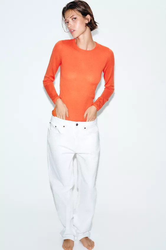 FINE KNIT WOOL JUMPER | Zara US