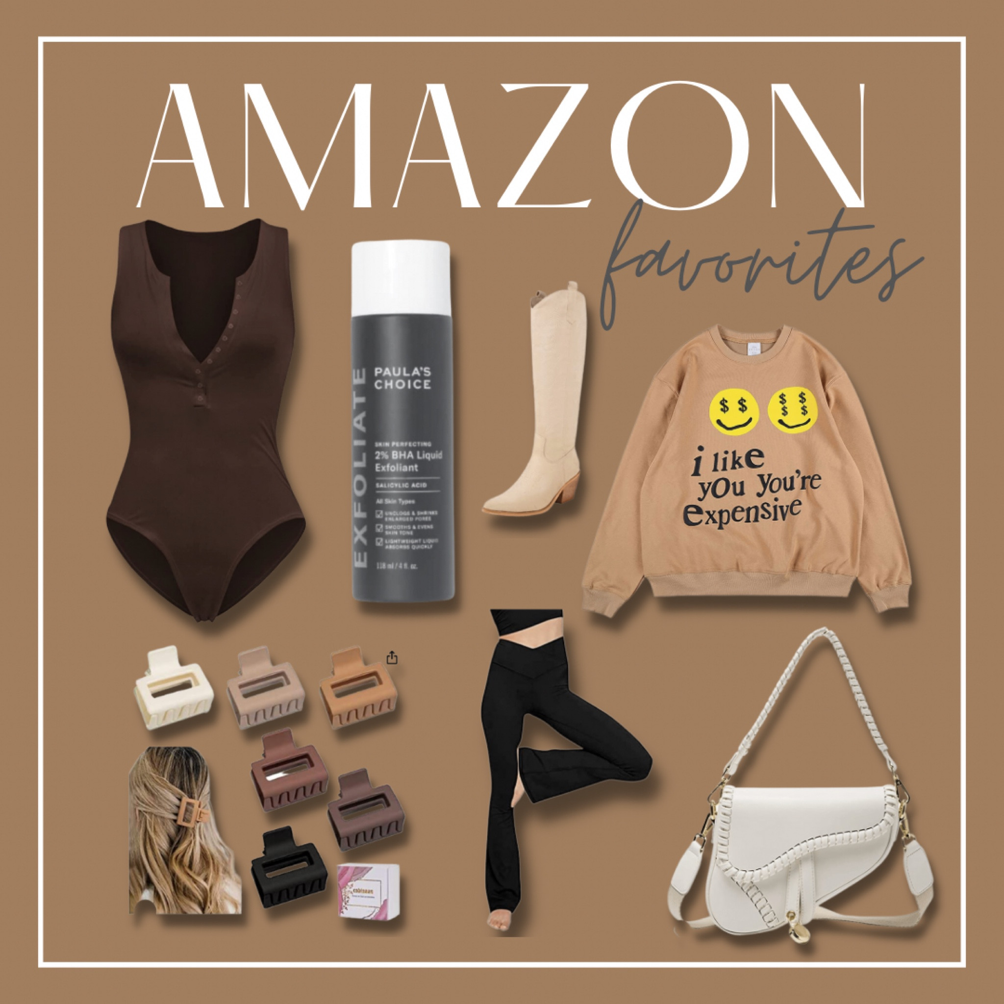 amazon favorites! ✨ 

amazon, amazon must haves, favorites, dupes, sweater, bodysuits, skincare, bags, purse, hair, athletic wear, lounge wear, shoes, boots

#LTKFind #LTKshoecrush #LTKGiftGuide
