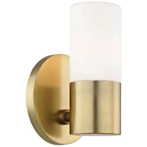 Mitzi Lola 6 3/4" High Aged Brass LED Wall Sconce | LampsPlus.com
